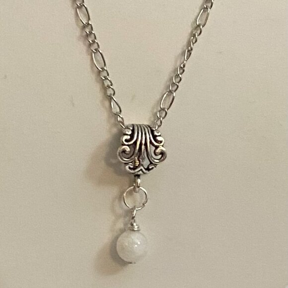 NEW Genuine White New Jade crystal necklace - Picture 2 of 2